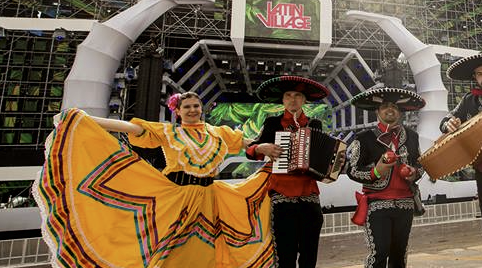 Mariachi artiesten voor een feest