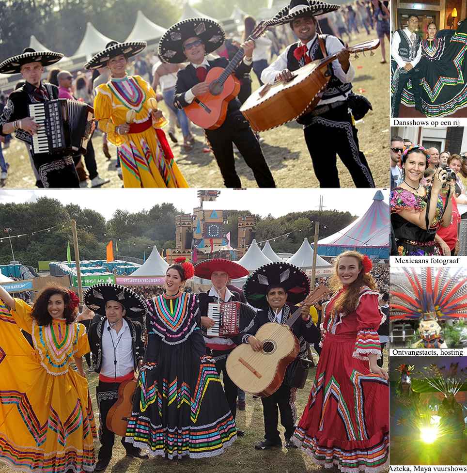 Mexicaanse zanger met een gitaar en vrolijk zingend